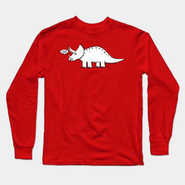 Cartoon Triceratops Long Sleeve T-Shirt by Siegeworks